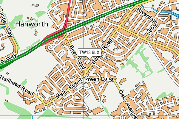 TW13 6LX map - OS VectorMap District (Ordnance Survey) TW13 6LX map - OS VectorMap District (Ordnance Survey)