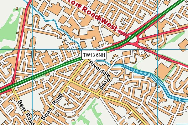 TW13 6NH map - OS VectorMap District (Ordnance Survey) TW13 6NH map - OS VectorMap District (Ordnance Survey)