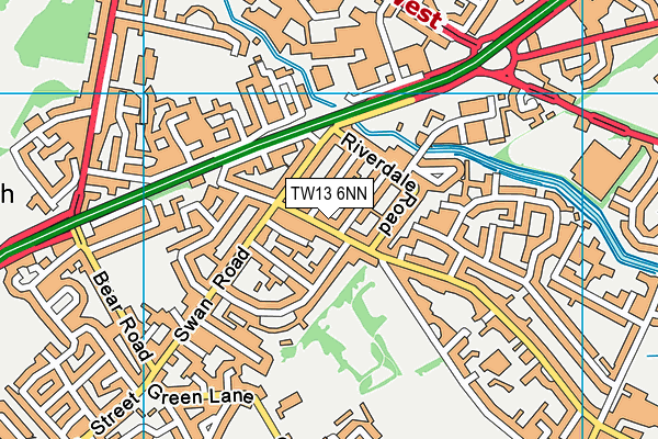 TW13 6NN map - OS VectorMap District (Ordnance Survey) TW13 6NN map - OS VectorMap District (Ordnance Survey)