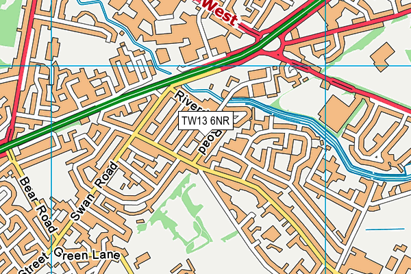 TW13 6NR map - OS VectorMap District (Ordnance Survey) TW13 6NR map - OS VectorMap District (Ordnance Survey)