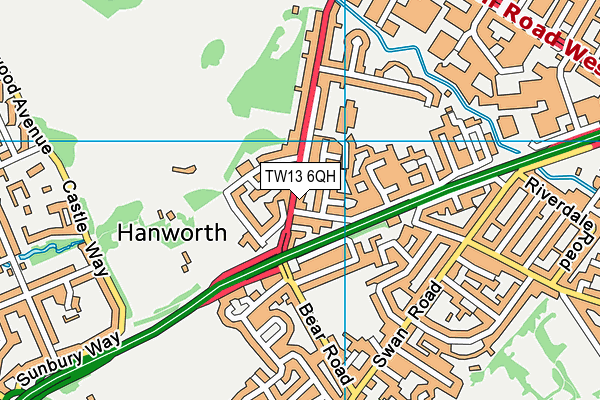 TW13 6QH map - OS VectorMap District (Ordnance Survey) TW13 6QH map - OS VectorMap District (Ordnance Survey)