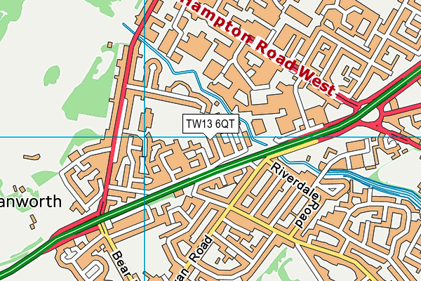 TW13 6QT map - OS VectorMap District (Ordnance Survey) TW13 6QT map - OS VectorMap District (Ordnance Survey)