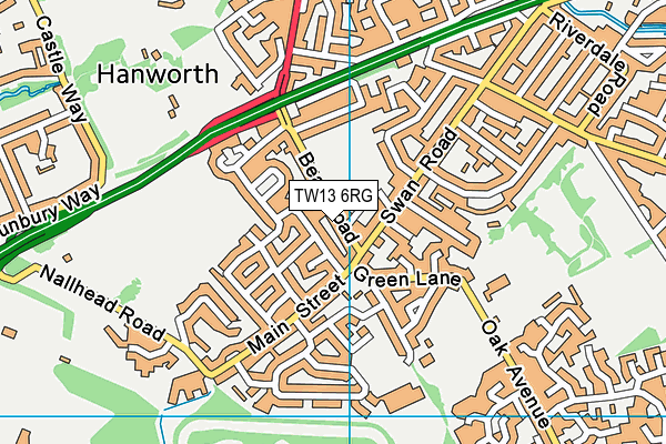 TW13 6RG map - OS VectorMap District (Ordnance Survey) TW13 6RG map - OS VectorMap District (Ordnance Survey)