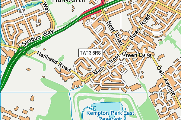 TW13 6RS map - OS VectorMap District (Ordnance Survey) TW13 6RS map - OS VectorMap District (Ordnance Survey)