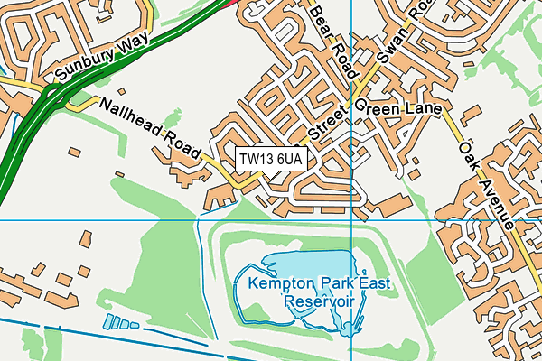 TW13 6UA map - OS VectorMap District (Ordnance Survey) TW13 6UA map - OS VectorMap District (Ordnance Survey)