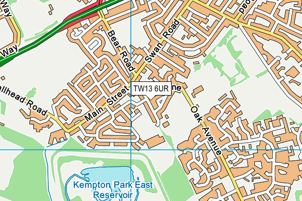 TW13 6UR map - OS VectorMap District (Ordnance Survey)