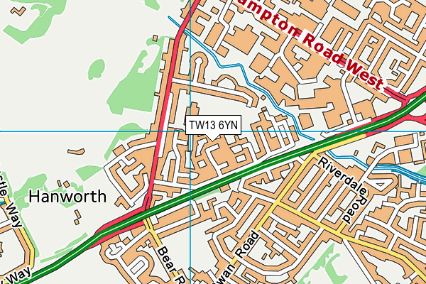 TW13 6YN map - OS VectorMap District (Ordnance Survey) TW13 6YN map - OS VectorMap District (Ordnance Survey)