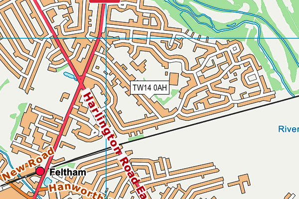 TW14 0AH map - OS VectorMap District (Ordnance Survey) TW14 0AH map - OS VectorMap District (Ordnance Survey)