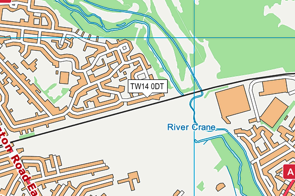 TW14 0DT map - OS VectorMap District (Ordnance Survey) TW14 0DT map - OS VectorMap District (Ordnance Survey)