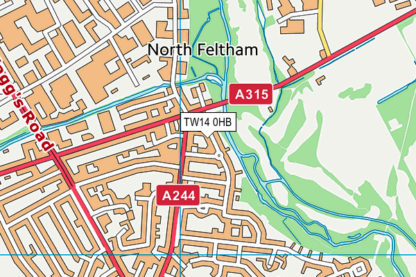 TW14 0HB map - OS VectorMap District (Ordnance Survey) TW14 0HB map - OS VectorMap District (Ordnance Survey)