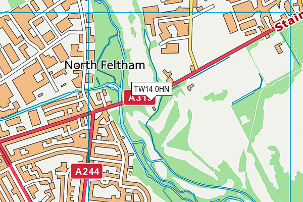 TW14 0HN map - OS VectorMap District (Ordnance Survey) TW14 0HN map - OS VectorMap District (Ordnance Survey)
