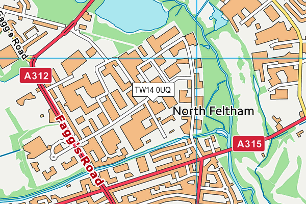 TW14 0UQ map - OS VectorMap District (Ordnance Survey) TW14 0UQ map - OS VectorMap District (Ordnance Survey)