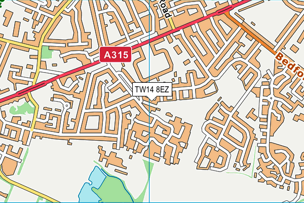 TW14 8EZ map - OS VectorMap District (Ordnance Survey) TW14 8EZ map - OS VectorMap District (Ordnance Survey)