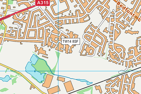 TW14 8SF map - OS VectorMap District (Ordnance Survey) TW14 8SF map - OS VectorMap District (Ordnance Survey)
