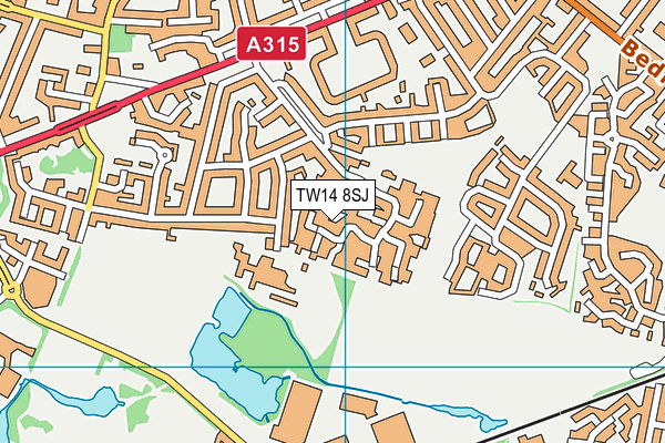 TW14 8SJ map - OS VectorMap District (Ordnance Survey) TW14 8SJ map - OS VectorMap District (Ordnance Survey)