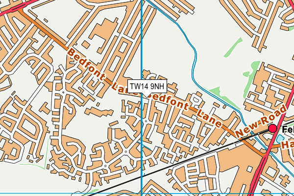 TW14 9NH map - OS VectorMap District (Ordnance Survey) TW14 9NH map - OS VectorMap District (Ordnance Survey)