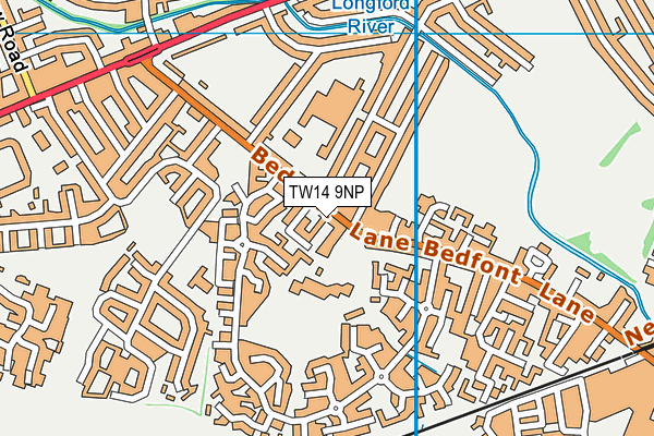 TW14 9NP map - OS VectorMap District (Ordnance Survey) TW14 9NP map - OS VectorMap District (Ordnance Survey)