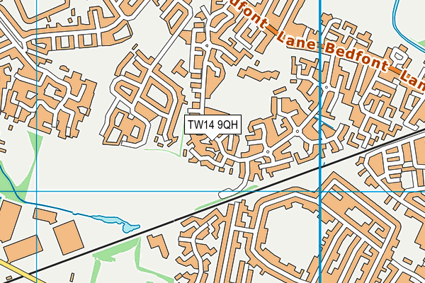 TW14 9QH map - OS VectorMap District (Ordnance Survey) TW14 9QH map - OS VectorMap District (Ordnance Survey)