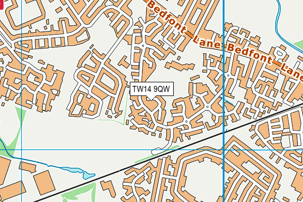 TW14 9QW map - OS VectorMap District (Ordnance Survey) TW14 9QW map - OS VectorMap District (Ordnance Survey)