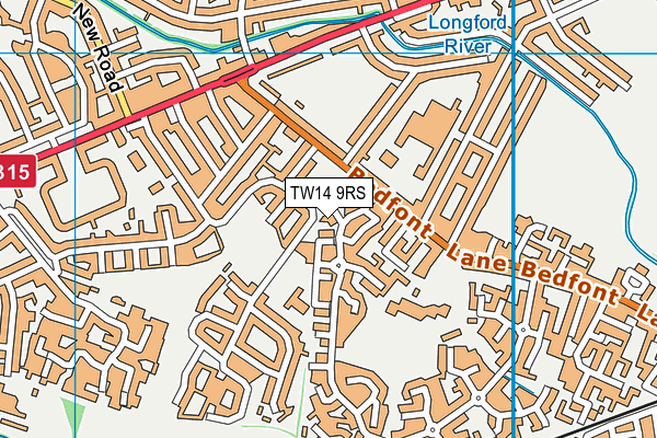 TW14 9RS map - OS VectorMap District (Ordnance Survey) TW14 9RS map - OS VectorMap District (Ordnance Survey)