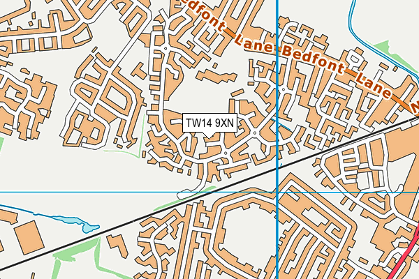 TW14 9XN map - OS VectorMap District (Ordnance Survey) TW14 9XN map - OS VectorMap District (Ordnance Survey)