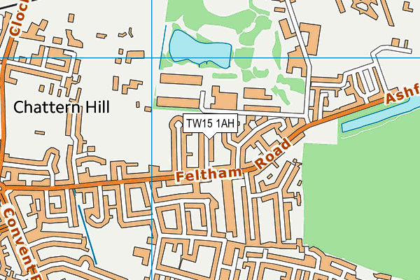 TW15 1AH map - OS VectorMap District (Ordnance Survey) TW15 1AH map - OS VectorMap District (Ordnance Survey)