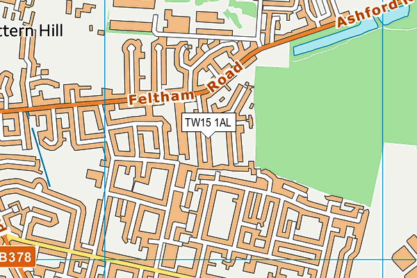 TW15 1AL map - OS VectorMap District (Ordnance Survey) TW15 1AL map - OS VectorMap District (Ordnance Survey)