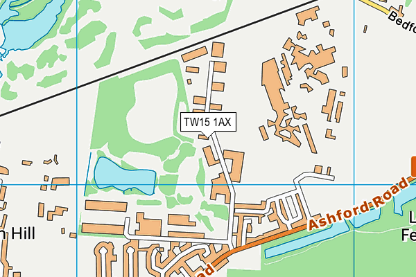 TW15 1AX map - OS VectorMap District (Ordnance Survey) TW15 1AX map - OS VectorMap District (Ordnance Survey)