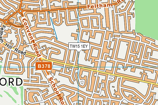 TW15 1EY map - OS VectorMap District (Ordnance Survey) TW15 1EY map - OS VectorMap District (Ordnance Survey)