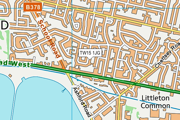 TW15 1JG map - OS VectorMap District (Ordnance Survey)