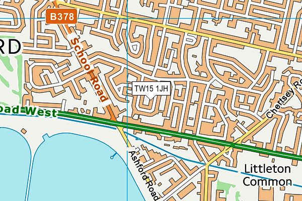 TW15 1JH map - OS VectorMap District (Ordnance Survey)