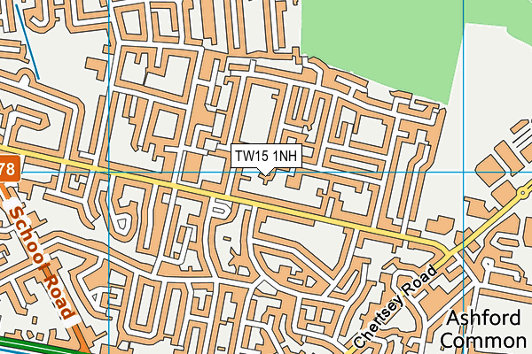 TW15 1NH map - OS VectorMap District (Ordnance Survey) TW15 1NH map - OS VectorMap District (Ordnance Survey)
