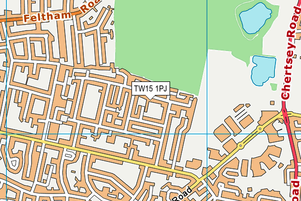 TW15 1PJ map - OS VectorMap District (Ordnance Survey) TW15 1PJ map - OS VectorMap District (Ordnance Survey)