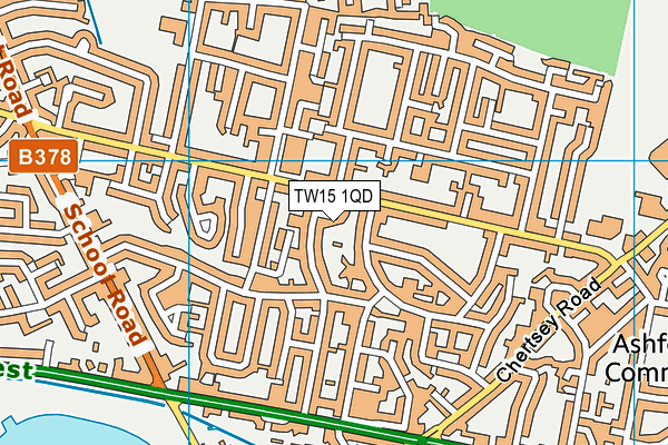 TW15 1QD map - OS VectorMap District (Ordnance Survey) TW15 1QD map - OS VectorMap District (Ordnance Survey)