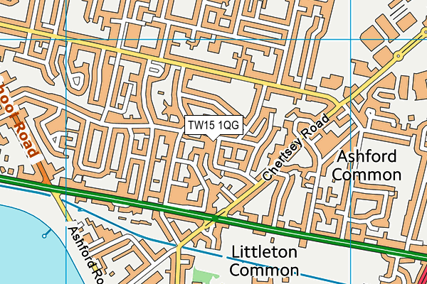 TW15 1QG map - OS VectorMap District (Ordnance Survey)