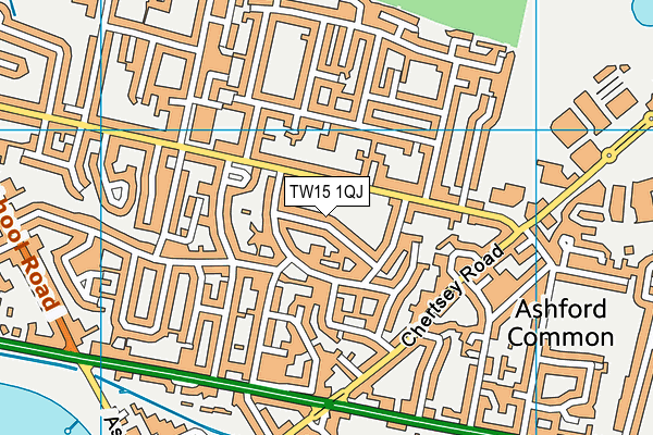 TW15 1QJ map - OS VectorMap District (Ordnance Survey) TW15 1QJ map - OS VectorMap District (Ordnance Survey)