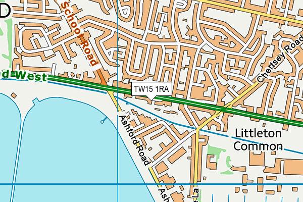 TW15 1RA map - OS VectorMap District (Ordnance Survey) TW15 1RA map - OS VectorMap District (Ordnance Survey)