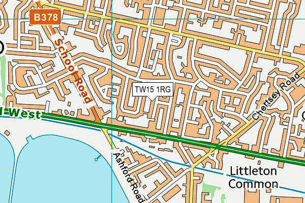 TW15 1RG map - OS VectorMap District (Ordnance Survey) TW15 1RG map - OS VectorMap District (Ordnance Survey)