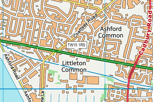 TW15 1RS map - OS VectorMap District (Ordnance Survey)