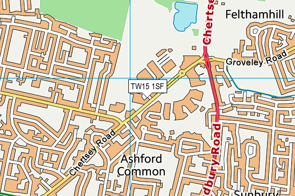 TW15 1SF map - OS VectorMap District (Ordnance Survey) TW15 1SF map - OS VectorMap District (Ordnance Survey)