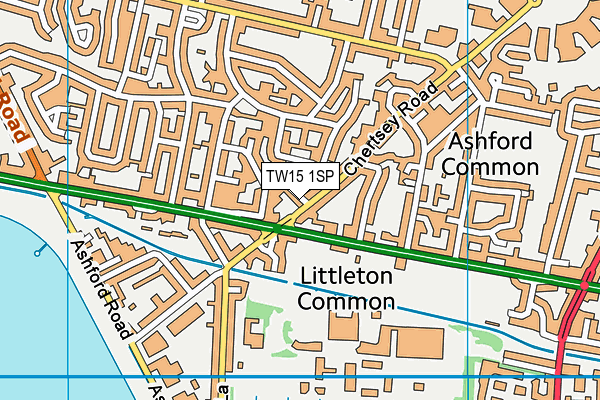 TW15 1SP map - OS VectorMap District (Ordnance Survey) TW15 1SP map - OS VectorMap District (Ordnance Survey)