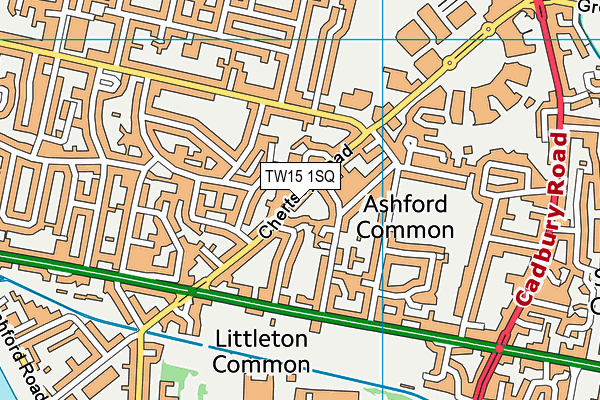 TW15 1SQ map - OS VectorMap District (Ordnance Survey)