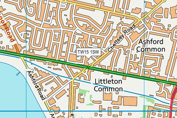 TW15 1SW map - OS VectorMap District (Ordnance Survey) TW15 1SW map - OS VectorMap District (Ordnance Survey)
