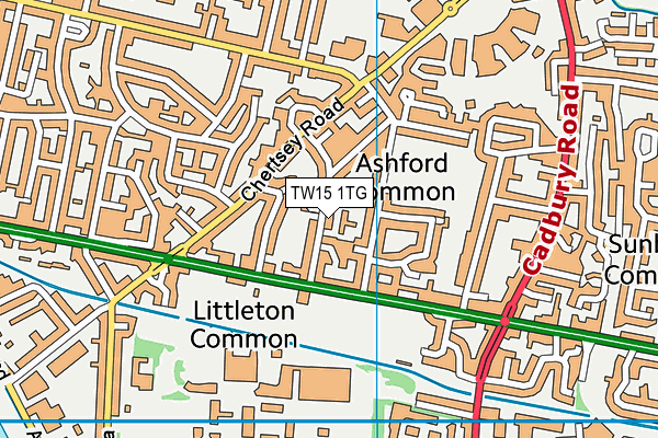 TW15 1TG map - OS VectorMap District (Ordnance Survey)
