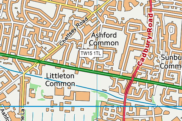 TW15 1TL map - OS VectorMap District (Ordnance Survey) TW15 1TL map - OS VectorMap District (Ordnance Survey)