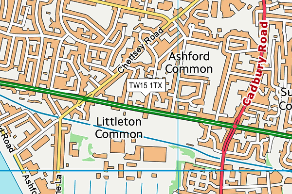 TW15 1TX map - OS VectorMap District (Ordnance Survey) TW15 1TX map - OS VectorMap District (Ordnance Survey)