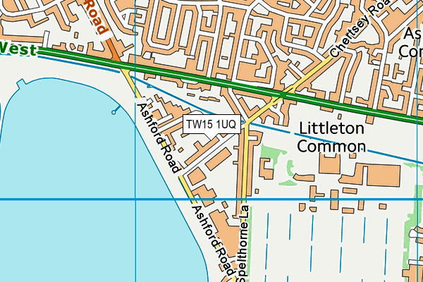 TW15 1UQ map - OS VectorMap District (Ordnance Survey)