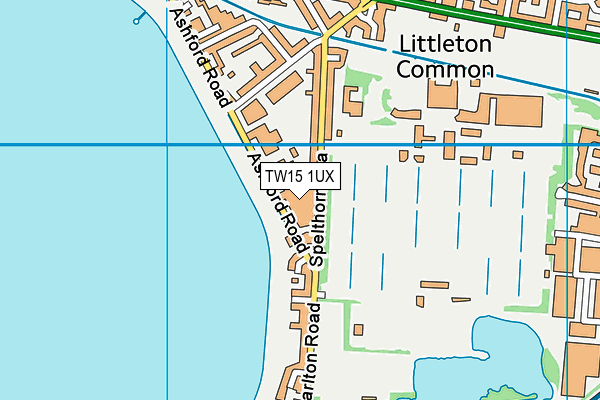 TW15 1UX map - OS VectorMap District (Ordnance Survey) TW15 1UX map - OS VectorMap District (Ordnance Survey)