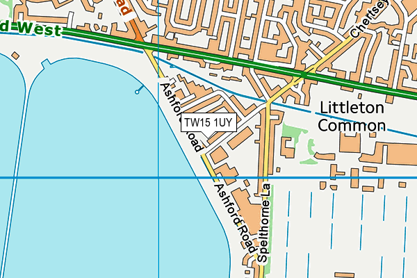 TW15 1UY map - OS VectorMap District (Ordnance Survey)