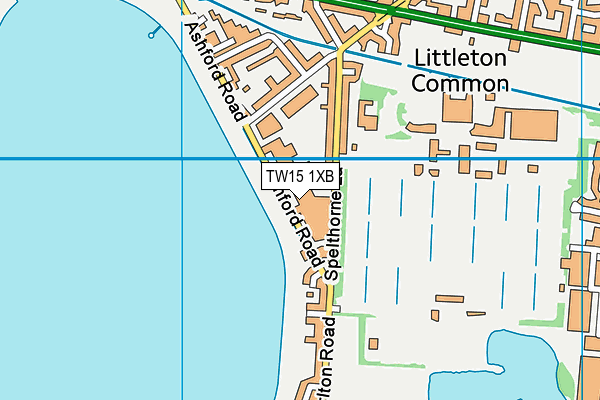 TW15 1XB map - OS VectorMap District (Ordnance Survey)